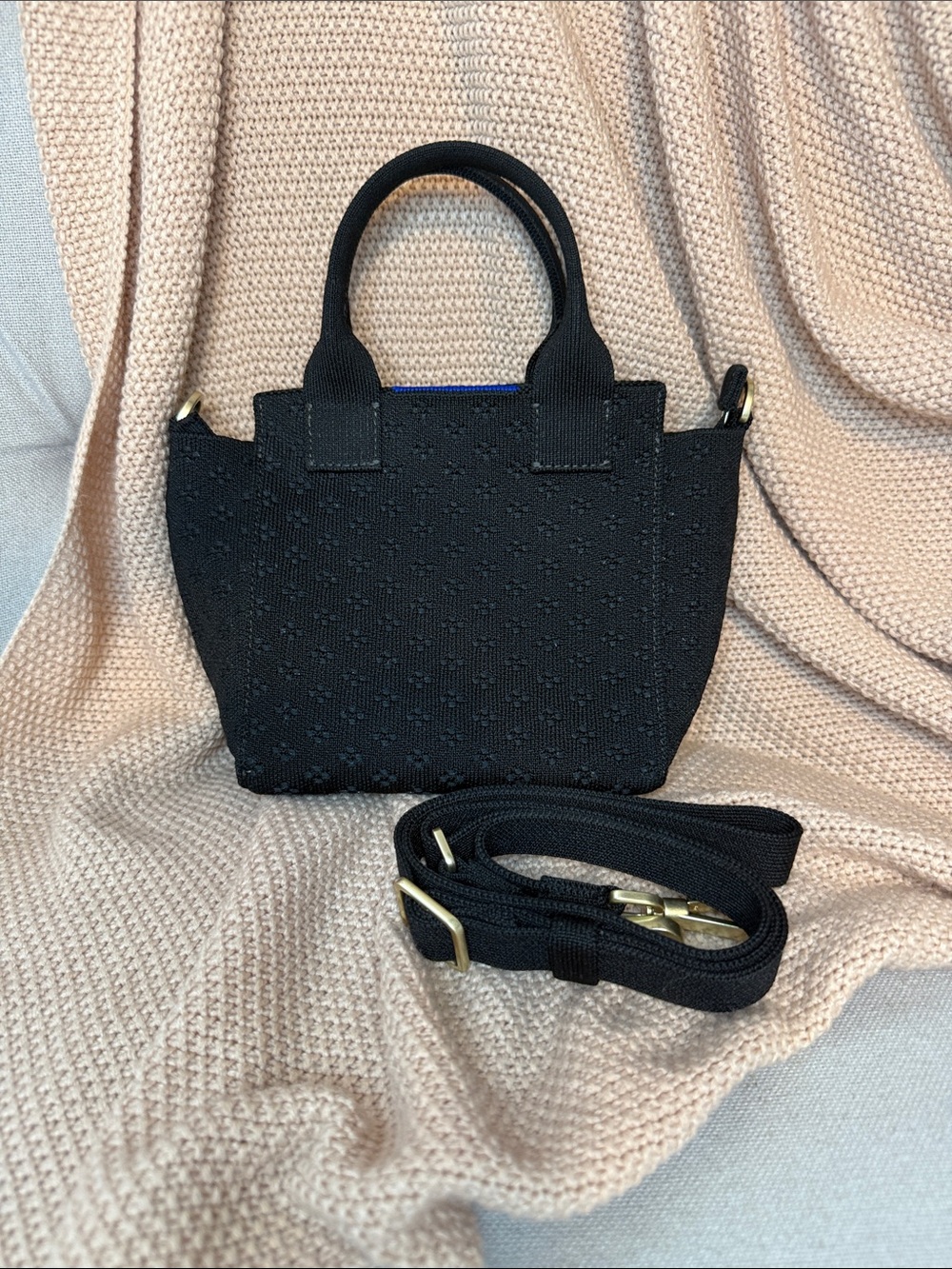 Rothy's Black Mini Tote with Removable Strap